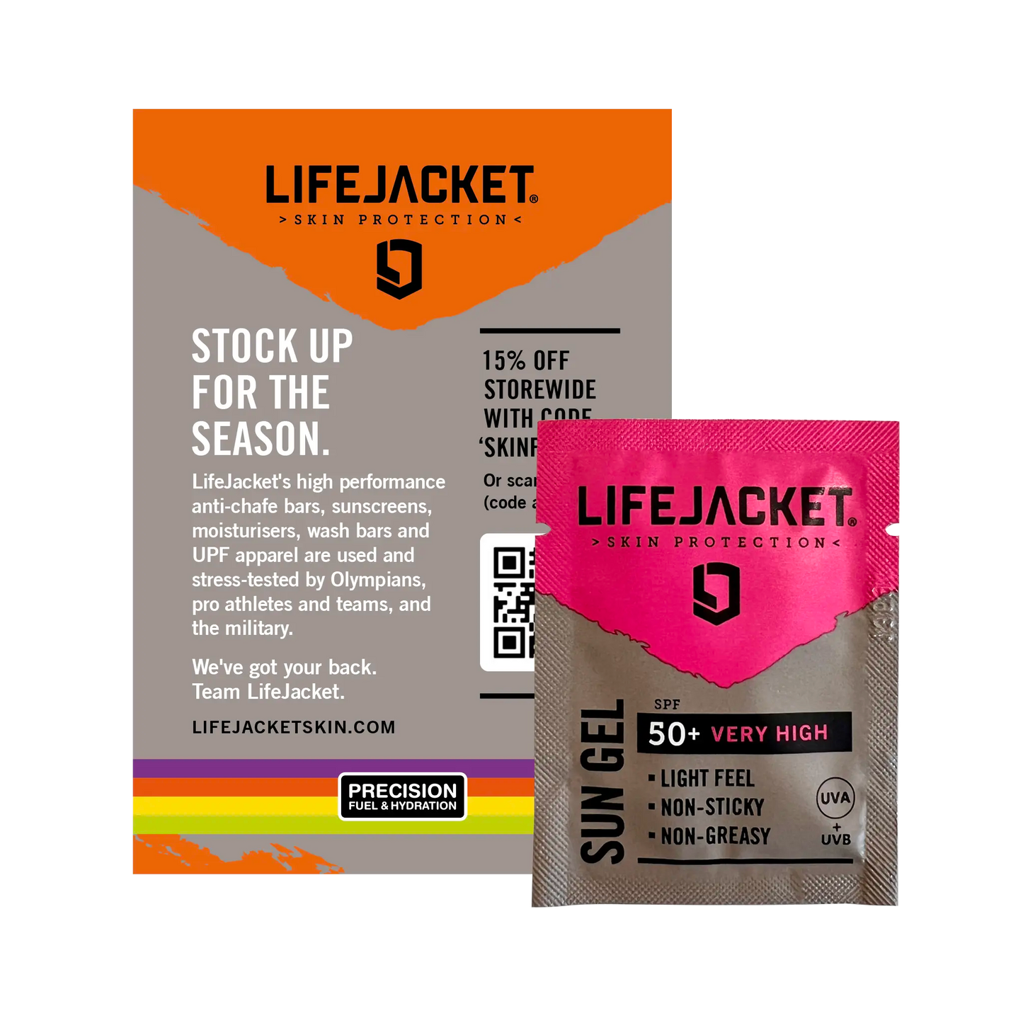 Complimentary LifeJacket Sunscreen Sample